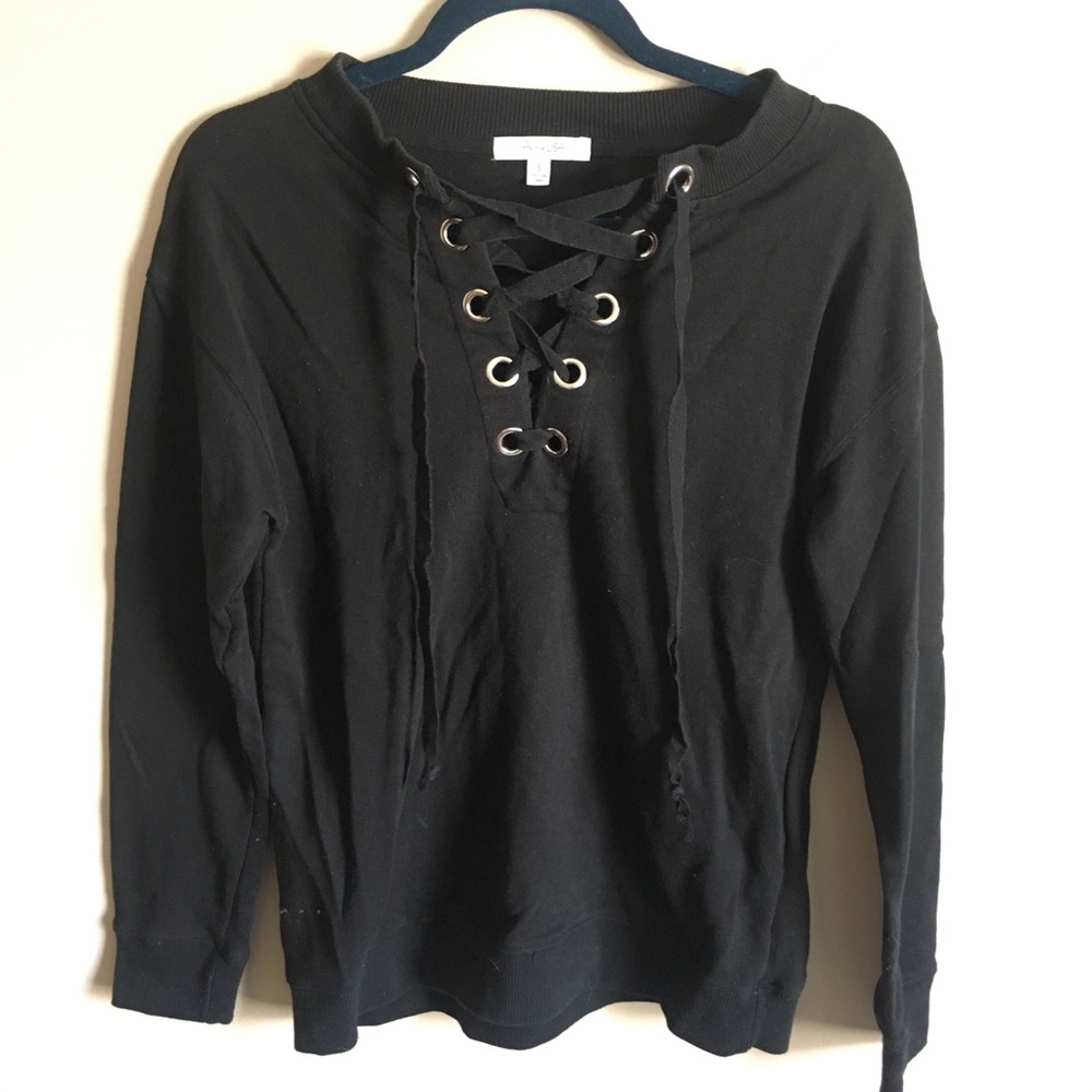 Forever 21 Lace Up Sweater S